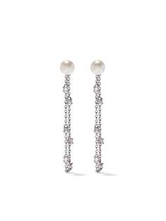 Yoko London серьги Trend из белого золота с жемчугом и бриллиантами