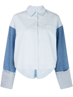 Derek Lam 10 Crosby укороченная рубашка с рукавами из денима