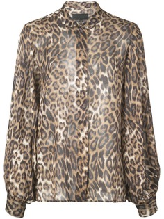 Nili Lotan рубашка с леопардовым принтом