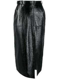 David Koma глянцевая юбка-карандаш