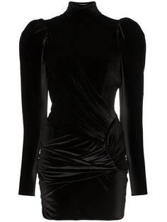 Alexandre Vauthier платье мини со сборками и широкими плечами
