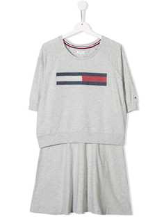 Tommy Hilfiger Junior платье-свитер с логотипом