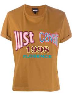 Just Cavalli футболка с вышитым логотипом