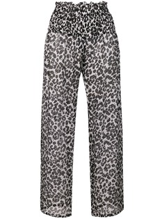 Fisico брюки-палаццо с леопардовым принтом