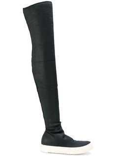 Rick Owens DRKSHDW ботфорты на плоской подошве