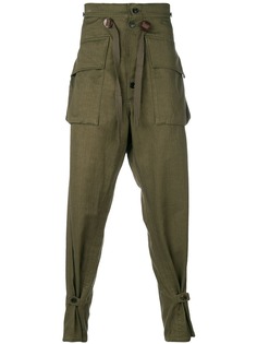 Takahiromiyashita The Soloist брюки с заниженной проймой в стиле милитари