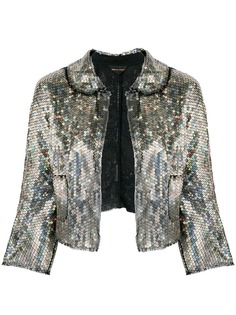 Comme Des Garçons Pre-Owned укороченный пиджак с пайетками