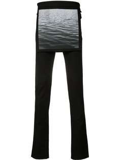 Raf Simons многослойные зауженные брюки с изображением волн Raf Simons X Robert Mapplethorpe