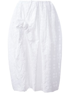 Simone Rocha вышитая юбка с бантом спереди