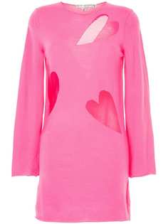 Comme Des Garçons Pre-Owned свитер с сетчатыми вставками в форме сердец