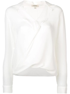 LAgence блузка с V-образным вырезом и драпировкой L'agence