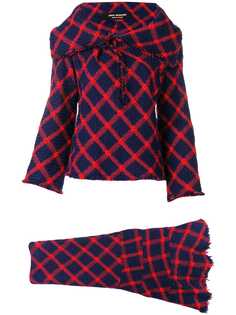 Junya Watanabe Comme des Garçons Pre-Owned расклешенная юбка в клетку с пиджаком