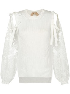 Nº21 топ с завязками на рукавах