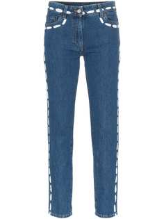 Moschino джинсы низкой посадки с принтом