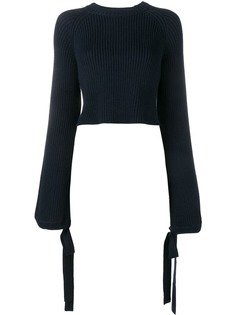 Ellery укороченный джемпер в рубчик