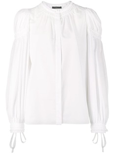 Alexander McQueen блузка с длинными присборенными рукавами