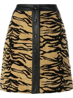 Adam Lippes юбка с леопардовым принтом