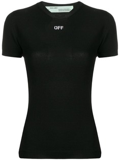 Off-White футболка узкого кроя с логотипом