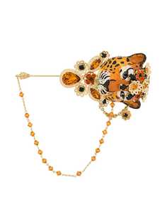 Dolce & Gabbana декорированная брошь в форме тигра