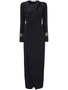 Pierre Balmain платье со сборкой и прорезью