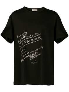 Yohji Yamamoto футболка с принтом