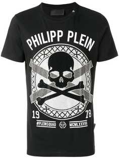 Philipp Plein футболка с изображением черепа из стразов