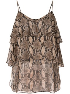Goen.J топ на бретелях с принтом кожи питона