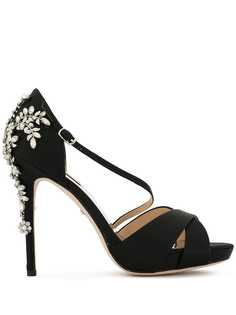 Badgley Mischka декорированные босоножки Fame