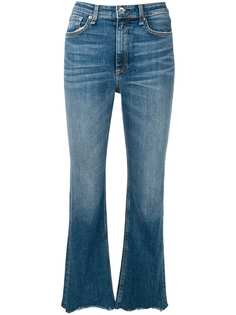 Rag & Bone расклешенные джинсы с необработанными краями