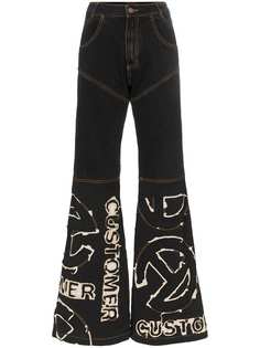 Telfar расклешенные джинсы с логотипом