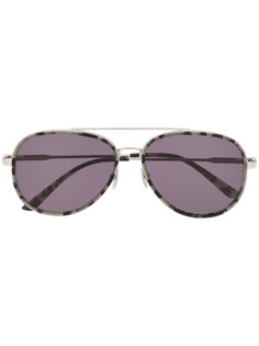 Calvin Klein солнцезащитные очки в овальной оправе