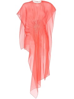 Poiret полупрозрачный топ асимметричного кроя