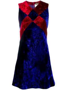 Versace Pre-Owned бархатное платье мини с эффектом заломов