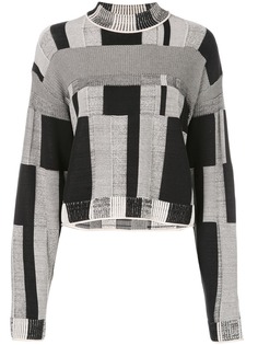 Proenza Schouler джемпер в технике пэчворк с круглым вырезом