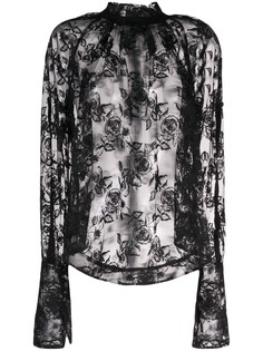 Ann Demeulemeester блузка из цветочного кружева