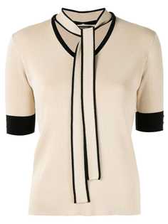 Loveless свитер с короткими рукавами и контрастной отделкой