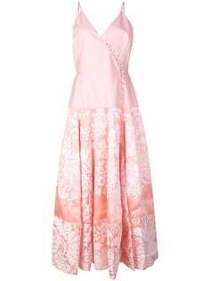 Rosie Assoulin платье миди из ткани дамаск с запахом