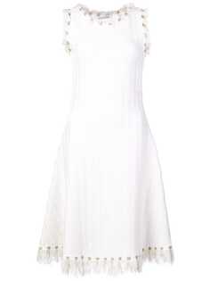 Oscar de la Renta платье миди с бахромой