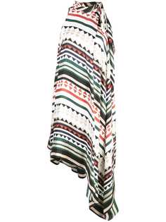 Oscar de la Renta платье миди с асимметричным подолом