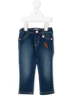 Emporio Armani Kids прямые джинсы с вышивкой