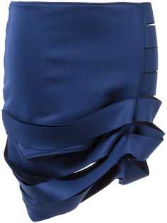 Gloria Coelho юбка-карандаш с вырезным дизайном и сборкой