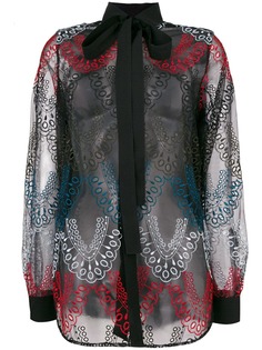 Elie Saab рубашка с вышивкой