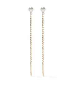 Yoko London серьги Trend из желтого золота с жемчугом и бриллиантами