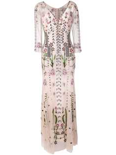 Temperley London вечернее платье с цветочной вышивкой