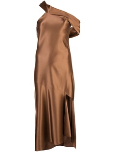 Cushnie асимметричное платье с открытыми плечами