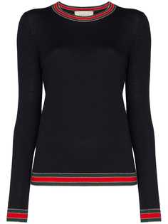 Gucci свитер с отделкой Web