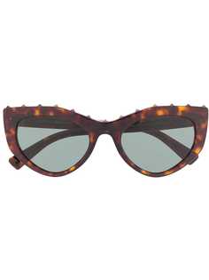 Valentino Eyewear солнцезащитные очки Rockstud в круглой оправе