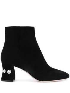 Miu Miu ботильоны с кристаллами