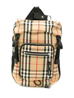 Burberry check printed backpack