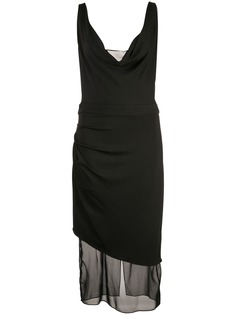 Cushnie платье с драпированным вырезом